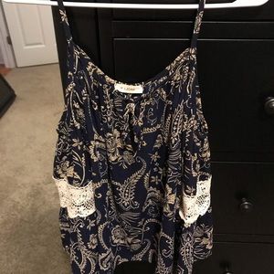 Open shoulder boho shirt